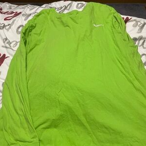 Nike Men's Green Long Sleeve Shirt